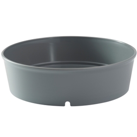 Reusable PP food container, round, dark grey